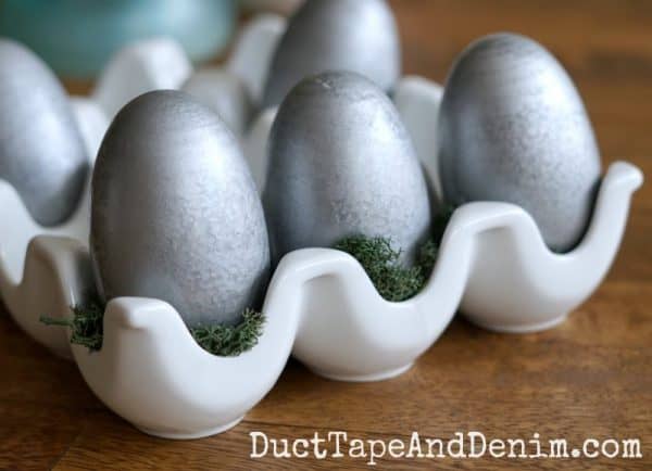 Galvanized Easter egg, wooden egg DIY