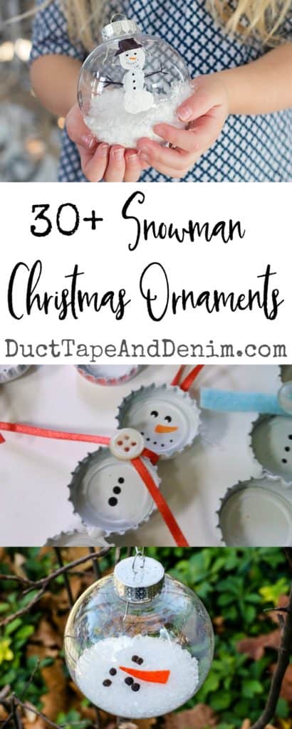 30+ easy DIY snowman Christmas ornaments collage