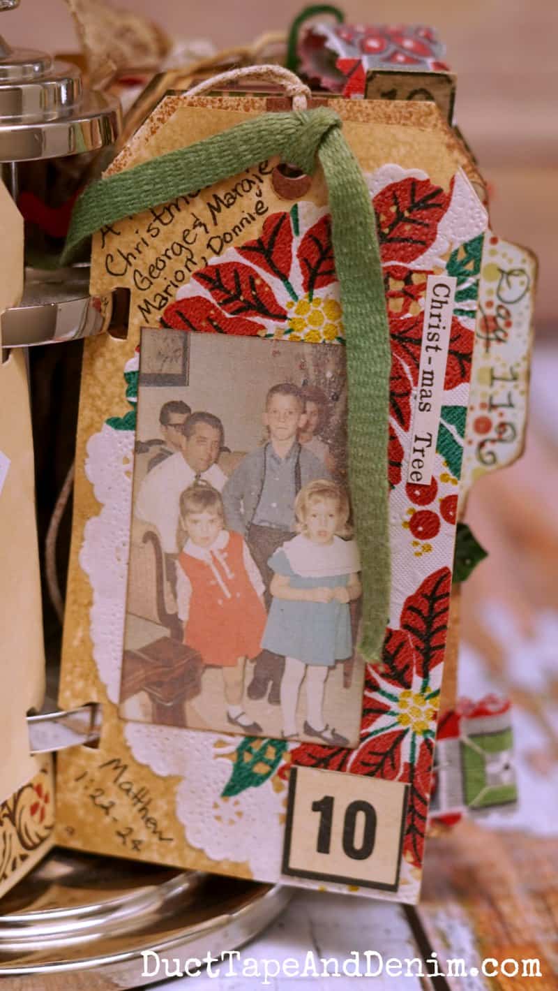 Old family photo in Advent calendar for Christmas | DuctTapeAndDenim.com