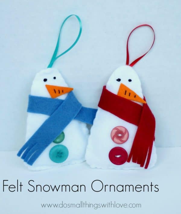 Felt snowman ornaments