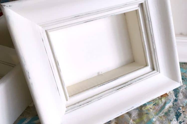 Thrift store makeover shadow box frame SQUARE