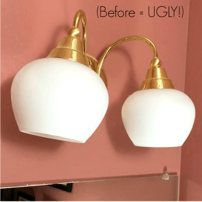 Spray Painting Light Fixtures, Another DIY Bathroom Project