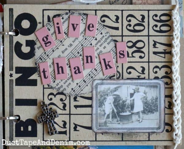 GIVE THANKS page in my gratitude journal. #30DoT DuctTapeAndDenim.com