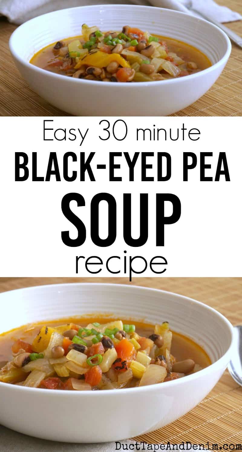 Easy 30 minute black eyed pea soup recipe on DuctTapeAndDenim.com ...