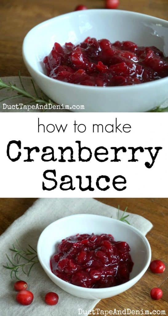 How to make cranberry sauce. Easiest homemade cranberry sauce recipe | DuctTapeAndDenim.com