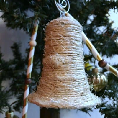 How to Upcycle a Christmas Bell Ornament with Jute or Sisal
