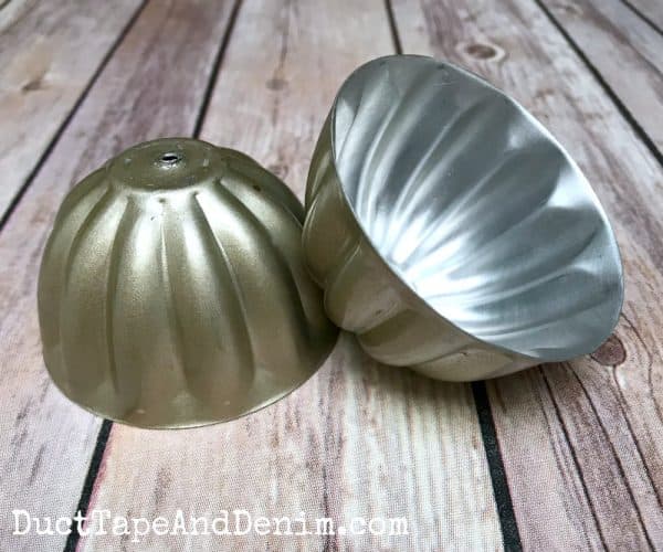 BEFORE - Vintage Jello tins for upcycled Christmas ornaments | DuctTapeAndDenim.com