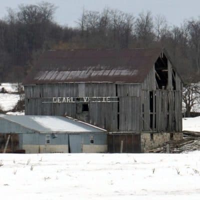 The Beautiful Old Barns of Ontario, Canada in the Winter