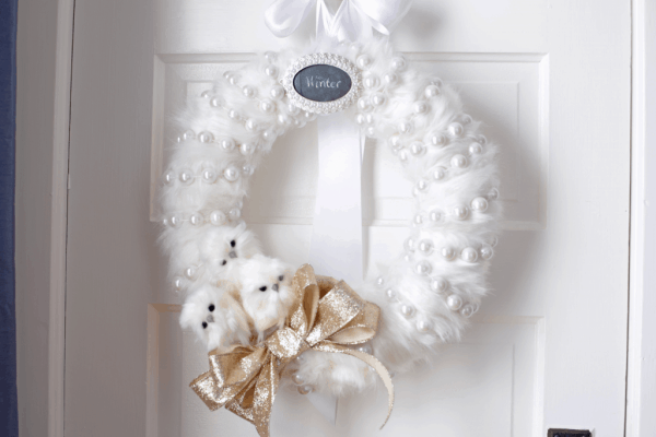 snowy owl wreath