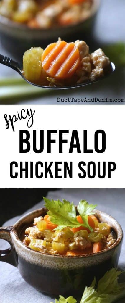 Spicy Buffalo Chicken Soup recipe | DuctTapeAndDenim.com