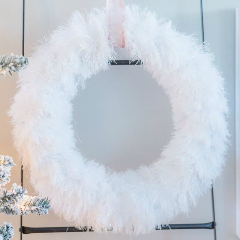 Refreshing a Tired Wreath – Frosty Winter Wreath DIY