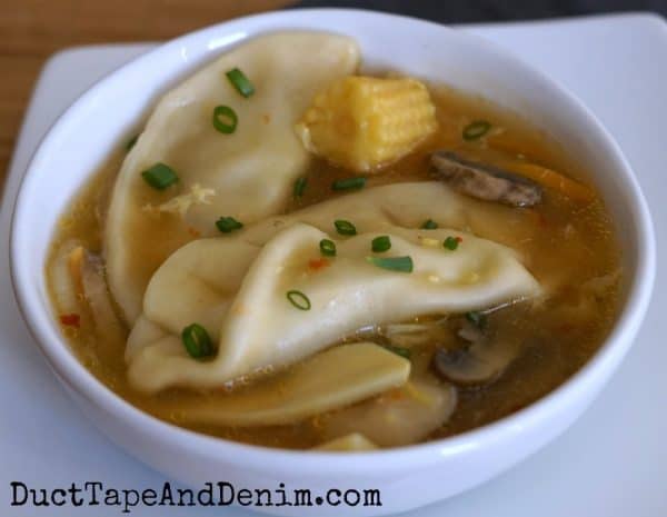 Hot and Sour Soup with Potstickers