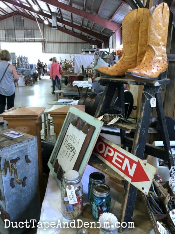 My booth at Roses and Rust Vintage Market, April 2016 | DuctTapeAndDenim.com