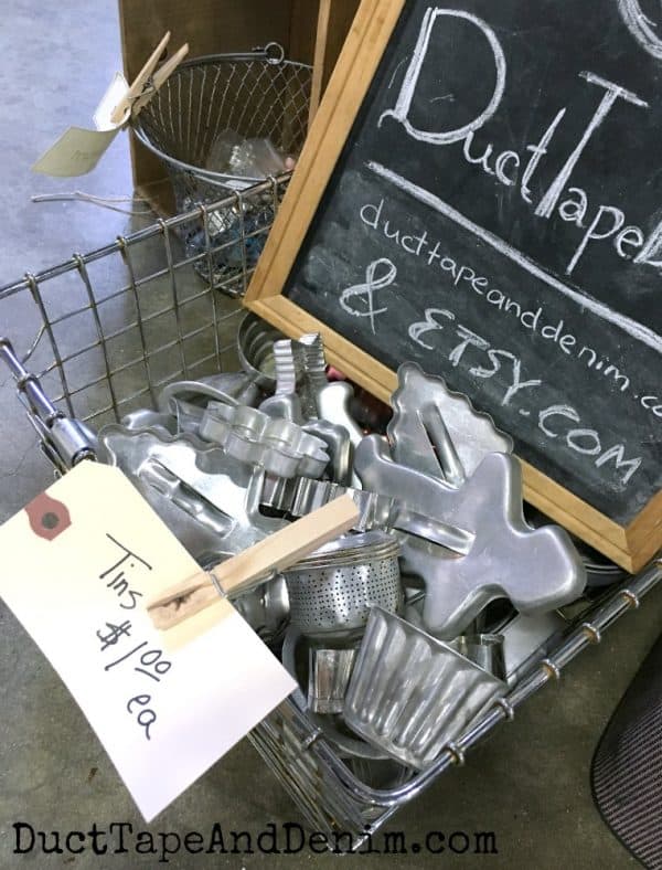 Tins for sale at vintage market | DuctTapeAndDenim.com