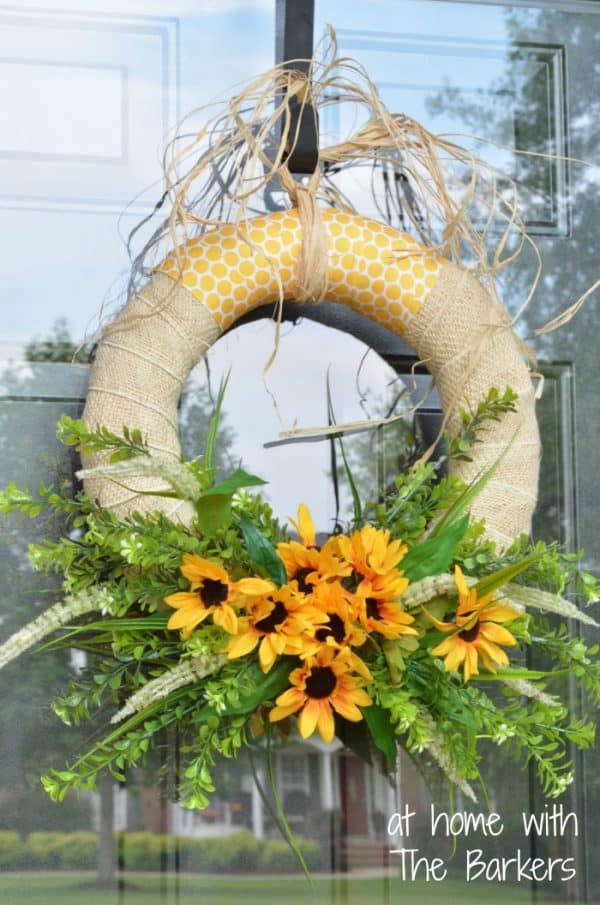 summer sunflower wreath