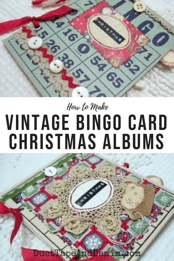 How to Make Vintage Bingo Card Christmas Albums