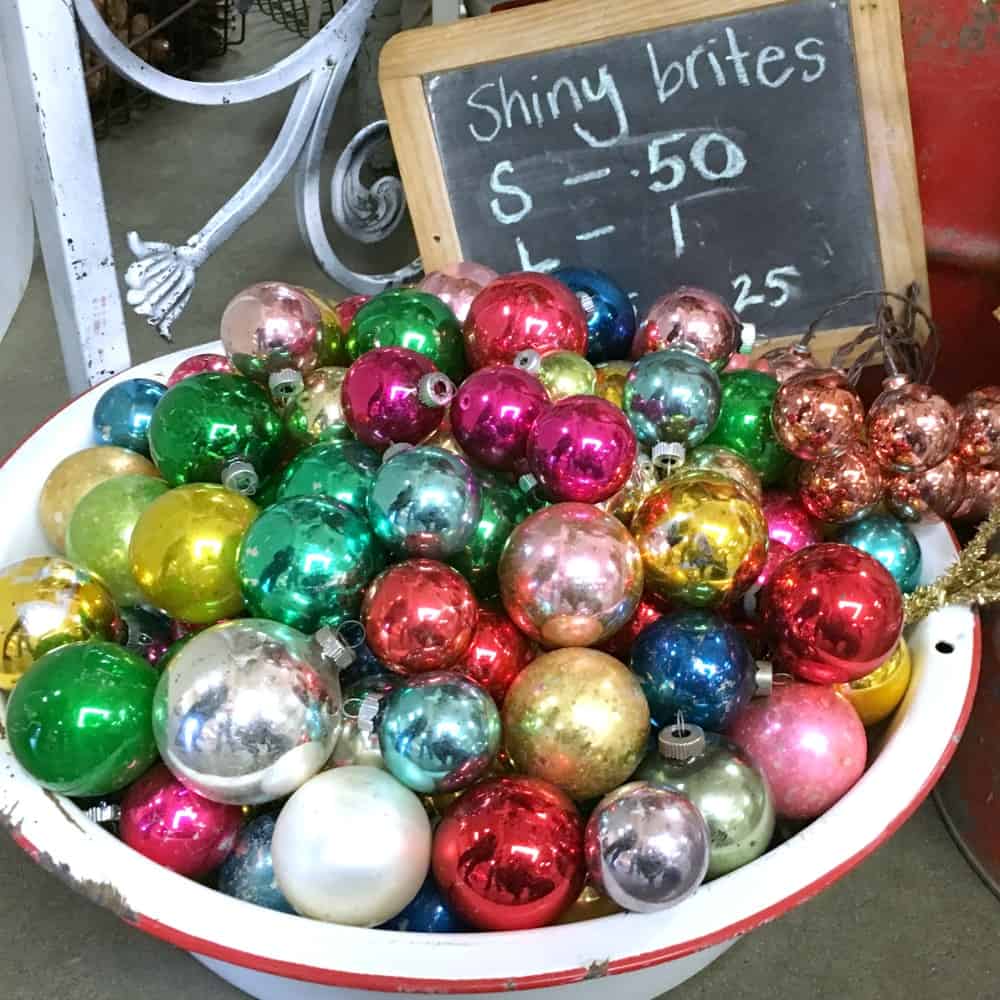 4 Vintage Shiny Brite Silent Night Merry Christmas Stenciled Glass Ball  Ornament