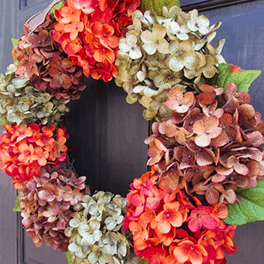 hydrangea fall wreath