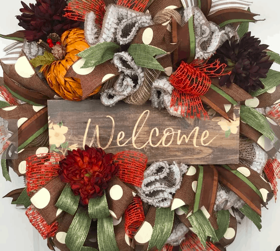 welcome fall wreath