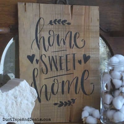 How to Make a Vintage Style Home Sweet Home Sign {VIDEO}