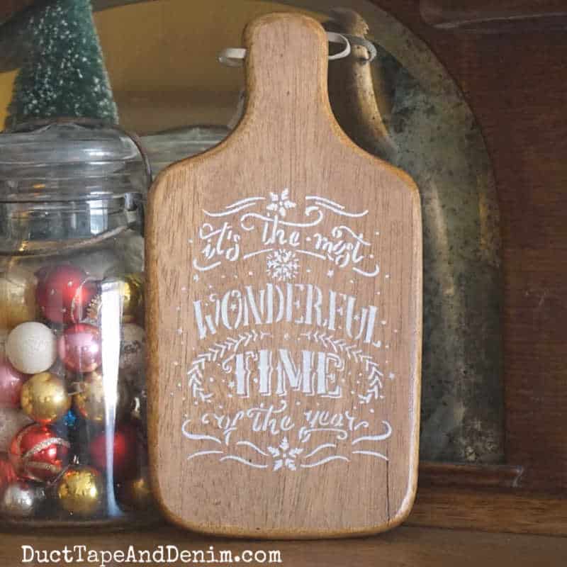 Thanksgiving Stenciled Cutting Board - Cricut Holiday Project