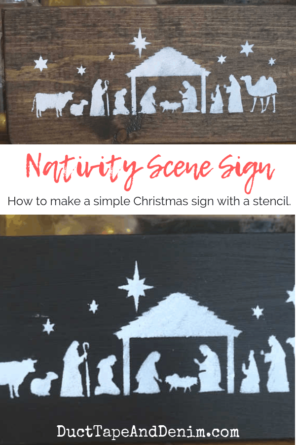 nativity scene christmas sign, collage 