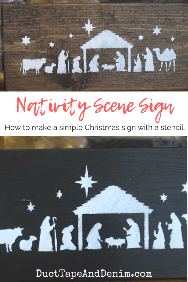 Simple Nativity Sign How to Make a Simple Nativity Scene Christmas Sign with a Stencil