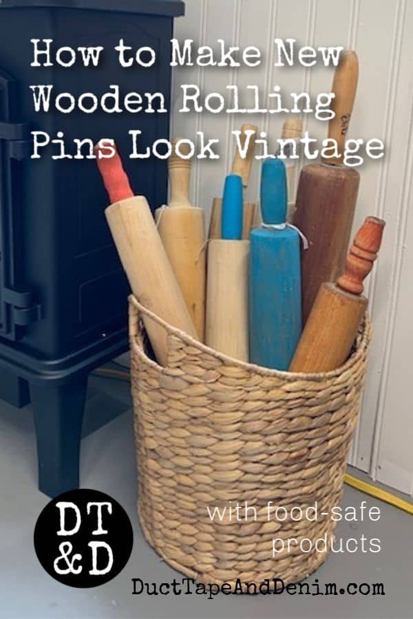 How to Make New Wooden Rolling Pins Look Vintage Duct Tape and Denim