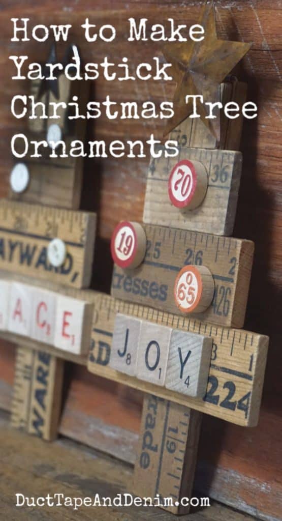 how to make yardstick christmas tree ornaments