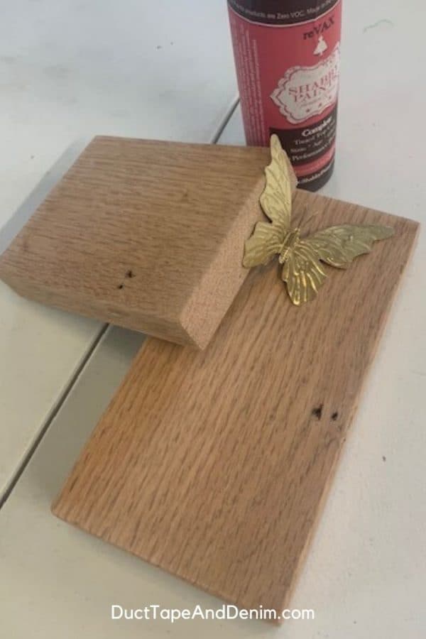 supplies to make butterfly plaque