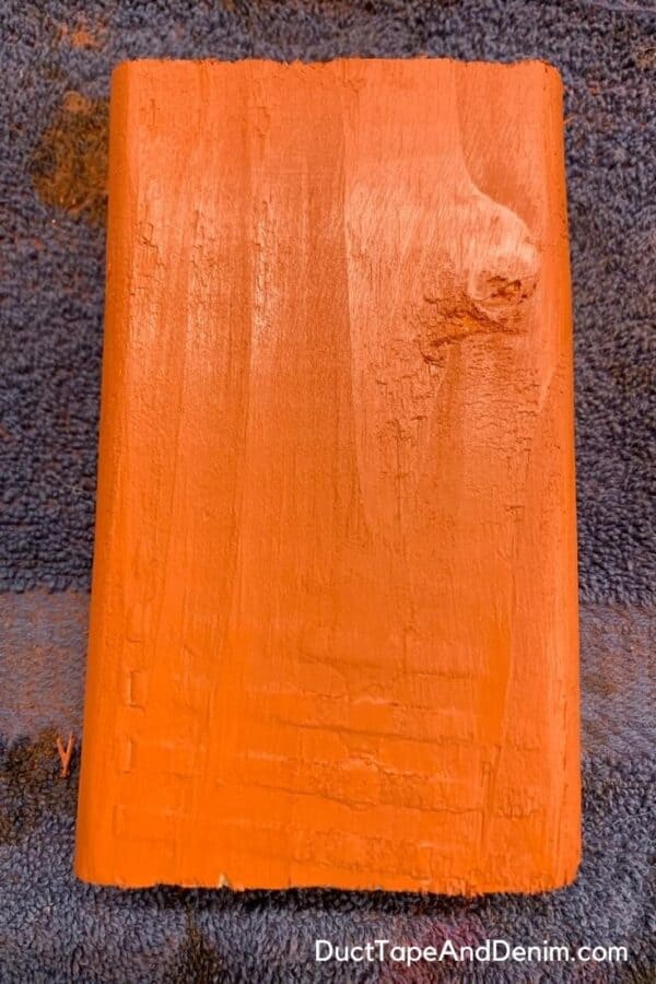 2x4 painted orange