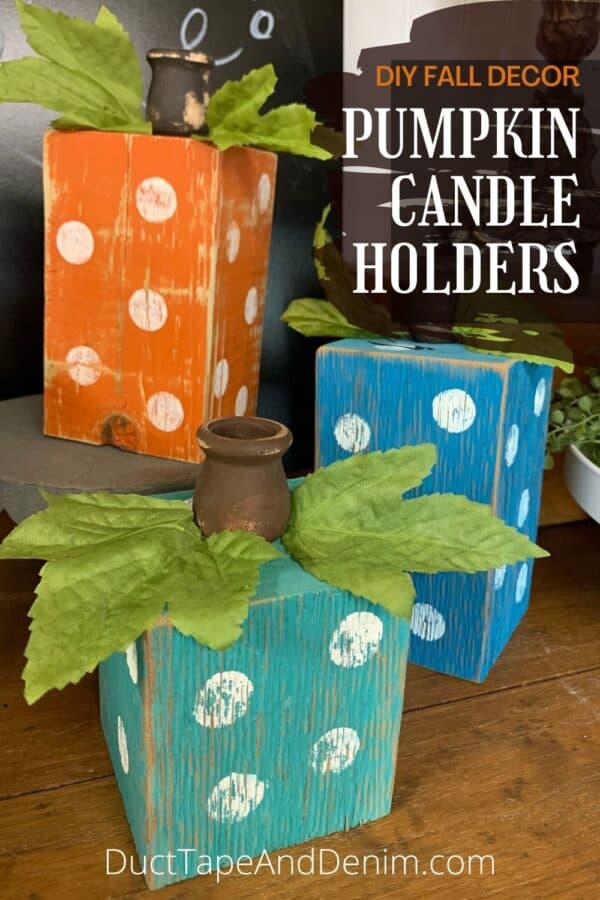 diy fall decor pumpkin candle holders