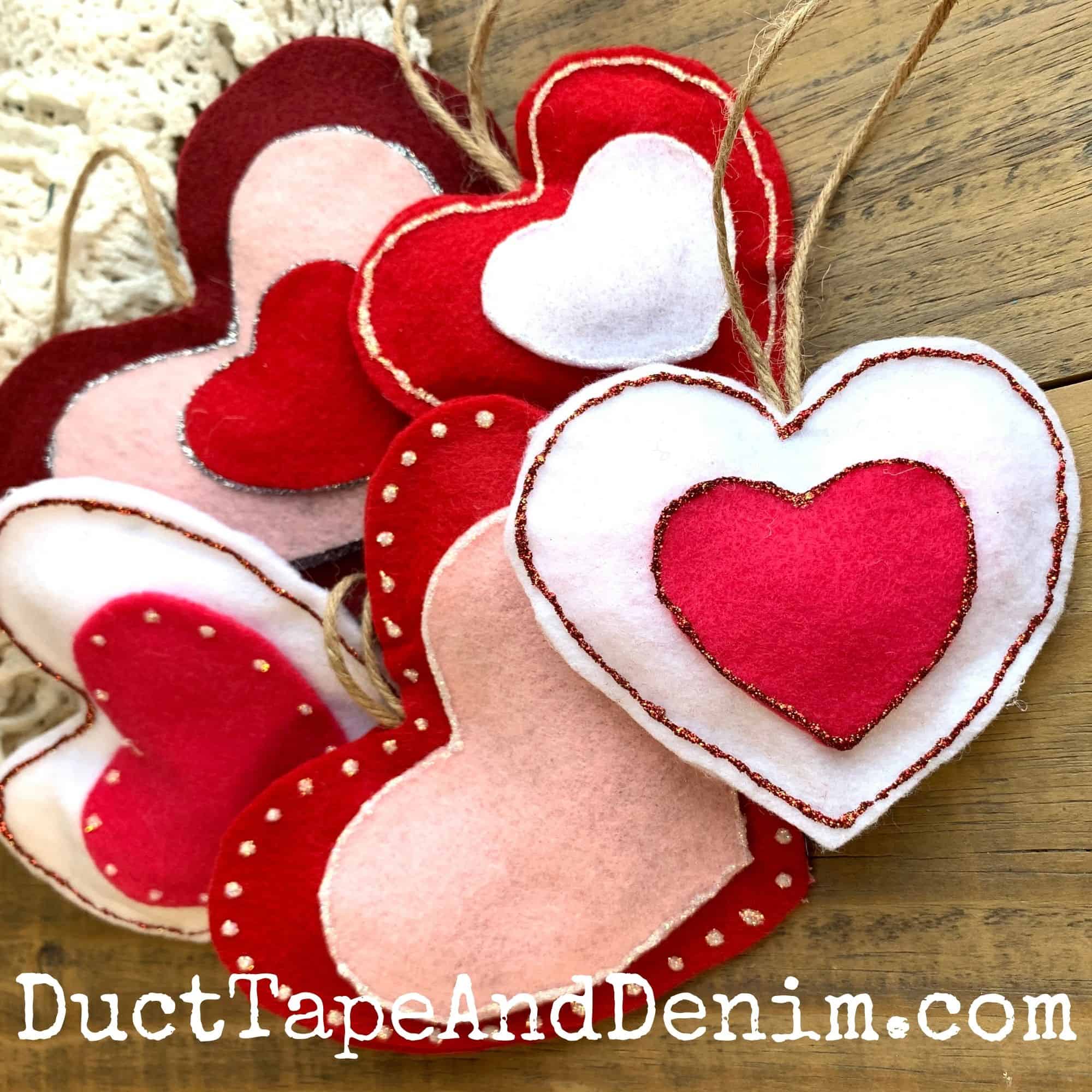 How to Make No-Sew Felt Ornaments for Valentines Day