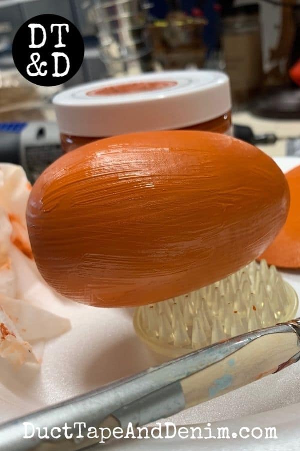 orange painted egg